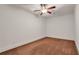 Neutral bedroom featuring neutral walls, ceiling fan and neutral carpeting at 535 Waters Way, Fayetteville, GA 30215