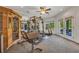 Bright home gym featuring a sauna, exercise equipment, and natural light at 535 Waters Way, Fayetteville, GA 30215