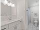 Modern bathroom with a stylish vanity, sleek fixtures, and a walk-in shower at 181 Arrowood Ln, Alpharetta, GA 30009