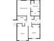 Upstairs floor plan featuring a primary bedroom, bath, walk in closet, 2 bedrooms, laundry, and hall at 63 Avery Way, Dallas, GA 30157