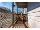 This patio has a view and includes a wooden floor and decorative railing at 1323 Weatherstone Ne Way, Atlanta, GA 30324