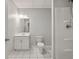 Clean and bright bathroom with vanity, toilet, and walk-in shower at 1090 Fountain Head Ln, Lawrenceville, GA 30043