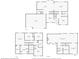Detailed floorplan showcasing the layout of the main floor, second floor, and basement levels at 1090 Fountain Head Ln, Lawrenceville, GA 30043