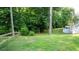 Lush backyard with mature trees, a sturdy wooden fence, and a well-maintained lawn at 210 Wrights Mill Way, Canton, GA 30115