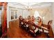 Elegant dining room featuring hardwood floors and decorative moldings at 4594 Marching Ln, Fairburn, GA 30213