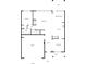 First floor layout with a living room, kitchen, dining area, garage, and patio access at 507 N Gwinnett St, Buford, GA 30518