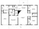 Detailed floor plan showcasing the layout of a one-story home with a living room, kitchen, bedrooms, and bathrooms at 11139 Silver Aspen Ct, Hampton, GA 30228