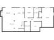 A clear floor plan of the basement with laundry, bath, Gathering and electrical rooms with a bedroom and living area at 8014 Bells Ferry Rd, Canton, GA 30114