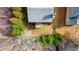 Aerial view of the backyard featuring mature trees with a deck and stairs to the yard at 1235 King Springs Se Ct, Smyrna, GA 30080