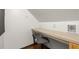 Small home office nook with built-in desk and room for a rolling desk chair at 203 Northside Nw Dr, Kennesaw, GA 30144