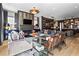 Elegant living room featuring a fireplace, hardwood floors, and stylish decor at 3475 Landen Pine Ne Ct, Atlanta, GA 30305