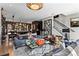 Spacious living room with an open-concept design and seamless flow to the kitchen at 3475 Landen Pine Ne Ct, Atlanta, GA 30305