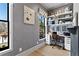 Modern office space with natural light, custom shelving, and hardwood floors at 3475 Landen Pine Ne Ct, Atlanta, GA 30305