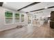 Spacious living room with a dining area and kitchen view at 160 Vandiver Rd, Canton, GA 30114