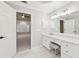 Bathroom with vanity, and view to the main bedroom at 1884 Point River Dr, Duluth, GA 30097