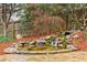 Backyard water garden with rock accents, creating a peaceful and natural ambiance at 1884 Point River Dr, Duluth, GA 30097