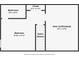 Layout of the upper floor with dimensions for the bedroom, bathroom, closet, and attic space at 112 Standford Dr, Mcdonough, GA 30252
