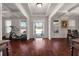 Open foyer with hardwood floors and a view to the dining room at 112 Standford Dr, Mcdonough, GA 30252