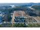 High angle shot of residential and lake community, revealing new homesites for sale at 608 Belshire Dr, Acworth, GA 30102