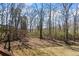 Backyard with a gentle slope, mature trees, and beautiful natural surroundings at 7455 Richmond Way, Cumming, GA 30040