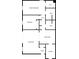 Simple floor plan layout featuring primary bedroom, living room, kitchen, dining area, and two bathrooms at 6851 Roswell Rd # F32, Sandy Springs, GA 30328