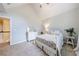 Bright bedroom with high ceilings featuring neutral walls and carpet flooring at 108 Ardsley Run, Canton, GA 30115