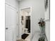 Hallway view into a bathroom, showcasing modern fixtures and stylish design at 1322 Stanley Park Dr, Decatur, GA 30033