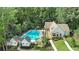 Aerial view of the community pool with lounge chairs, surrounded by lush greenery, offering a refreshing outdoor experience at 1322 Stanley Park Dr, Decatur, GA 30033