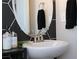 Close up of powder room pedestal sink with soap dispenser and hand lotion at 1322 Stanley Park Dr, Decatur, GA 30033