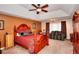 Spacious main bedroom features a trey ceiling, carpet and classic furnishings at 3064 Zermatt Way, Snellville, GA 30078