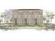 Rendering of brick townhome exterior with windows, awnings and professional landscaping at 002 White St # 2, Marietta, GA 30060