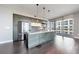 Modern kitchen featuring a center island, stainless steel appliances, and ample cabinet space at 1820 Peachtree Nw St # 1207, Atlanta, GA 30309