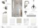 Selection of stylish bath fixtures, including a shower system, faucet, cabinet details, and herringbone porcelain mosaic at 10849 Serenbe Ln, Chattahoochee Hills, GA 30268