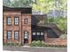 Aesthetic rendering of brick two story exterior with black trim and garage at 10849 Serenbe Ln, Chattahoochee Hills, GA 30268