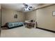 Finished carpeted basement with two twin beds at 1459 Hedgewood Nw Ln, Kennesaw, GA 30152