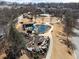 Community park aerial view featuring pond, water feature, walking path and benches at 1637 Duncan Nw Dr, Atlanta, GA 30318