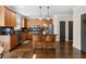 Well-lit kitchen features wooden cabinets, stainless steel appliances, and a functional island at 1637 Duncan Nw Dr, Atlanta, GA 30318