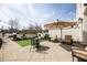 Charming patio with outdoor seating under an umbrella, perfect for relaxation at 331 S Esplanade, Alpharetta, GA 30009