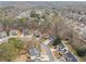 Expansive aerial view of a residential neighborhood showcasing tree-lined streets and well-maintained homes at 3510 Estates Landing Nw Dr, Kennesaw, GA 30144