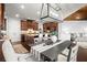 Spacious kitchen and dining area with stainless steel appliances and a view to the living room at 5245 Wilshire Xing, Cumming, GA 30040