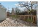 This wooden deck features wooden fencing and plenty of room for outdoor dining and entertaining at 4035 Chelsea Cmn, Tucker, GA 30084