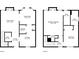 Floorplans of both floors of the residence including room names and dimensions at 4035 Chelsea Cmn, Tucker, GA 30084