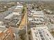 Aerial view of a city area undergoing construction with buildings and parking lots surrounding the area at 970 Drewry Ne St, Atlanta, GA 30306