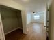 Bedroom with a closet and hardwood floors with a ceiling fan at 1039 Whitfield Se Ct, Smyrna, GA 30080