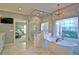 Luxurious bathroom with walk-in shower, soaking tub, and views to main bedroom at 2813 Long Grove Ct, Marietta, GA 30062