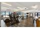 Well-equipped gym with treadmills, weights, and large windows for natural light and views at 115 W Peachtree Nw Pl # 602, Atlanta, GA 30313