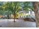Town stage with brick base, stairs, columns, and a concert series banner at 255 Maple Nw Ave, Marietta, GA 30064