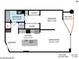 Detailed 2D floor plan showing a living room, balcony, bedroom, bathroom, kitchen, and laundry room at 361 17Th Nw St # 1610, Atlanta, GA 30363