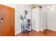 Inviting hallway with a decorative coffee bar, storage cabinet, and wood flooring, providing a warm welcome at 361 17Th Nw St # 1610, Atlanta, GA 30363