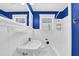 Compact bathroom featuring a classic sink, toilet and tub/shower combo at 2107 Old Dallas Sw Rd, Marietta, GA 30064